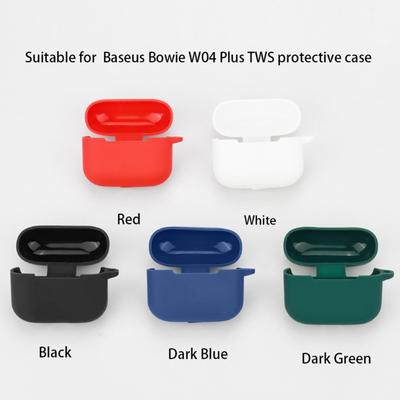 Capa para fone de ouvido para fones de ouvido W04 Plus, caixa de silicone macia, capa flexível, à prova d'água