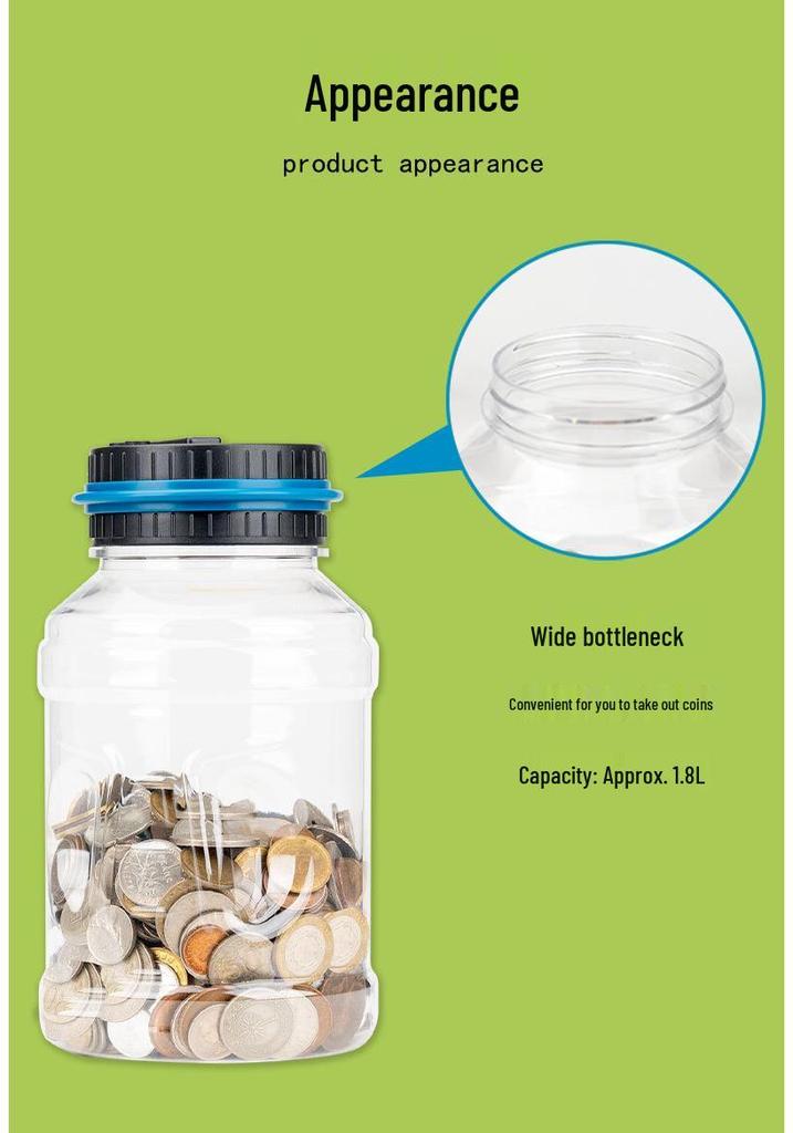 Smart Electronic Piggy Bank: Large Counting Coin Jar for Kids