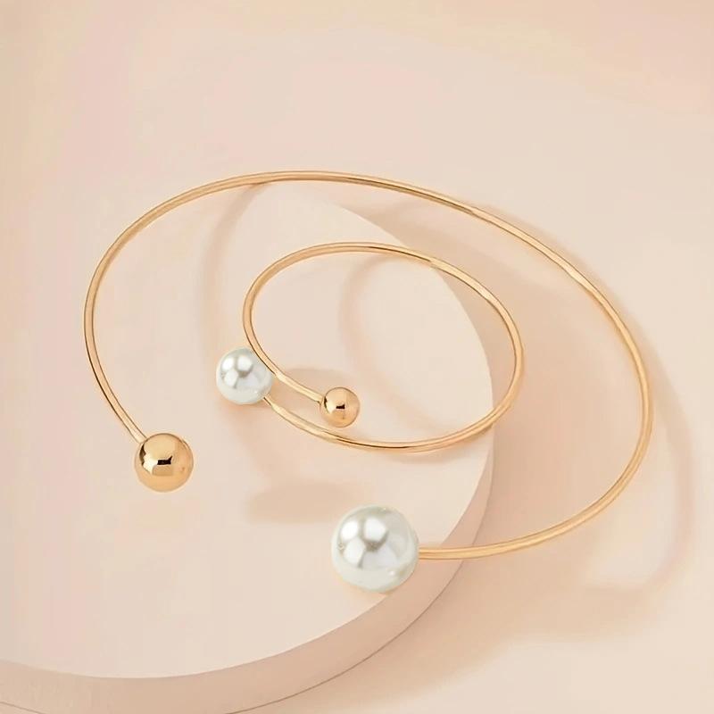 Simple Jewelry, Sweet Collarbone Chain, Open Collar, Cold Wind Imitation Pearl Personalized Necklace