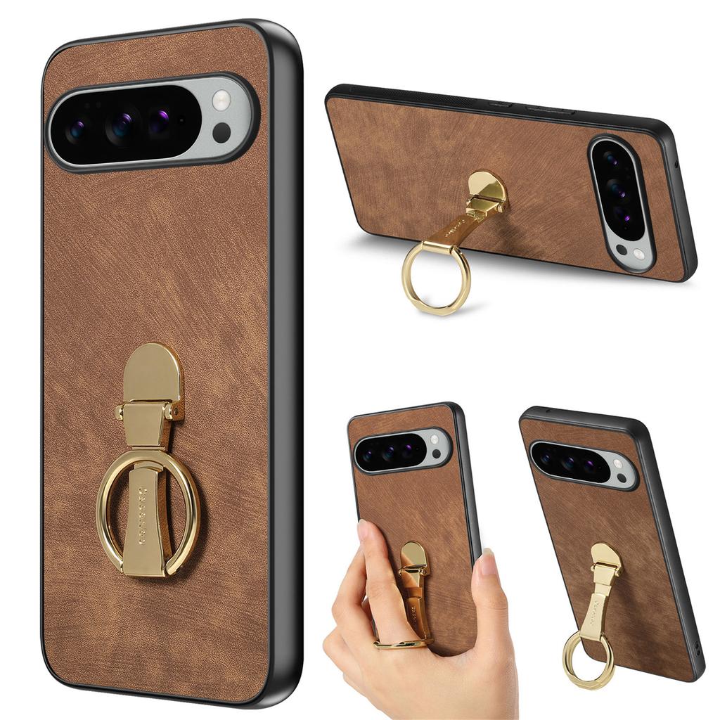 For Google Pixel 10 Pro XL Case CASENEO D22 Folding Kickstand Retro Leather Back Phone Cover