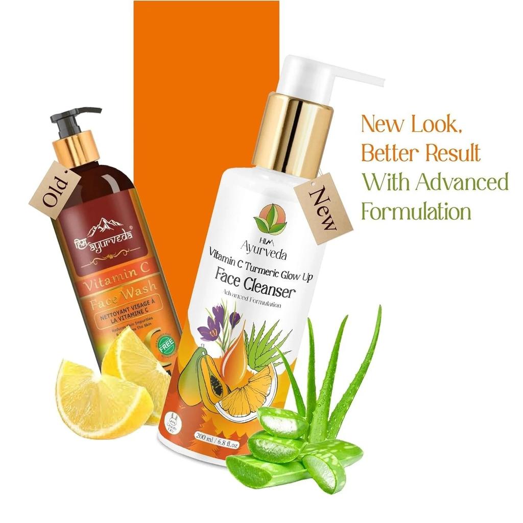 Him Ayurveda Vitamin C Turmeric Glow Up Face Cleanser For All Skin 200ml