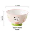 Hand-Painted Relief Household Ceramic Bowl Cartoon Cute Rice Bowl Tableware Children'S Bowl Bear High Value Eating Bowl
