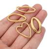 5 Stück Edelstahl Unregelmäßige Lünette Rohlinge Goldfarbe Anhänger Verbinder für DIY Ohrringe Halskette Schmuckherstellung