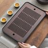 Dual Purpose Bamboo Tea Tray with Drain Quick Drainage Gongfu Tea Set Table  Office