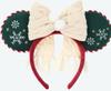 Tokyo Disney Resort Christmas 2025 Minnie Ears Headband Knit Ribbon NWT