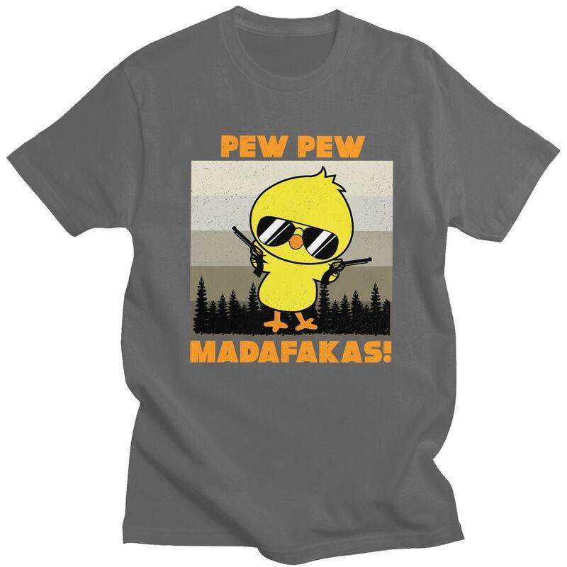 Custom Vintage Pew Madafakas Duck Tshirts for Men Short Sleeves Leisure T Shirt Fashion Tshirts Pure Cotton Tee Gift