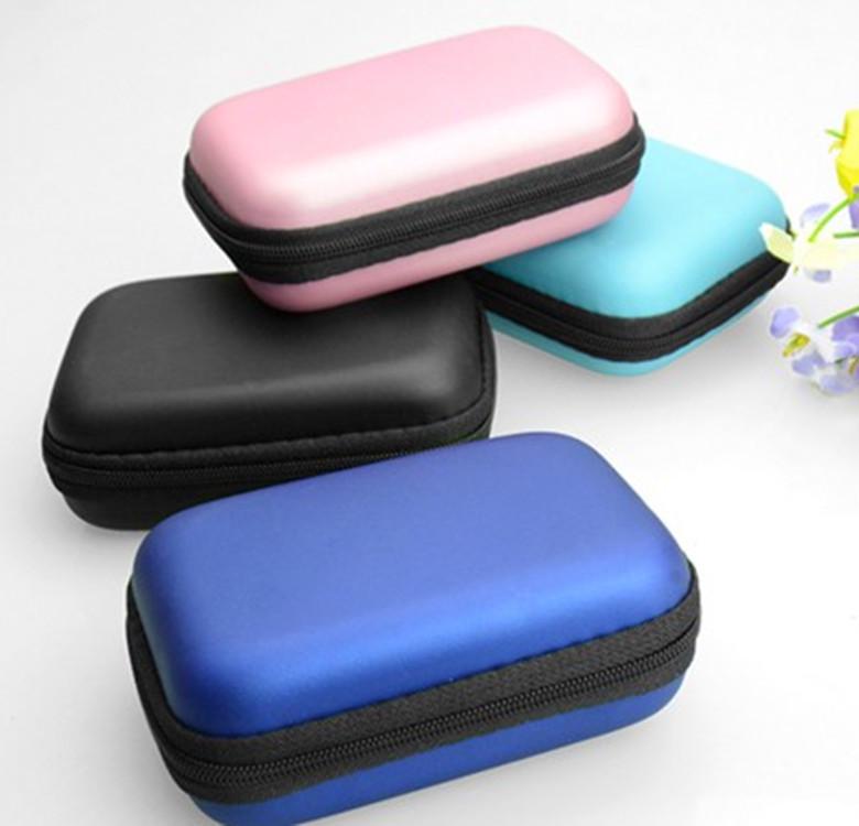 Rectangular EVA Earphone & Data Cable Zipper Storage Bag