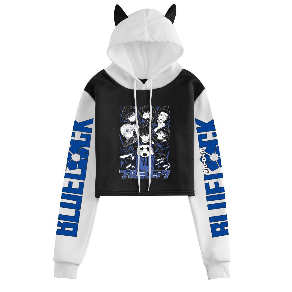 Blue Lock Anime Women's Cat Ear Hoodie - Autumn/Winter Collection