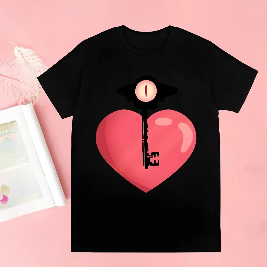 Tričko s krátkým rukávem Cool Kreslené Ležérní Tričko Streetwear Topy Hazbin Hotels Alastor Harajuku Tričko Estetické Oblečení Oversize Trička