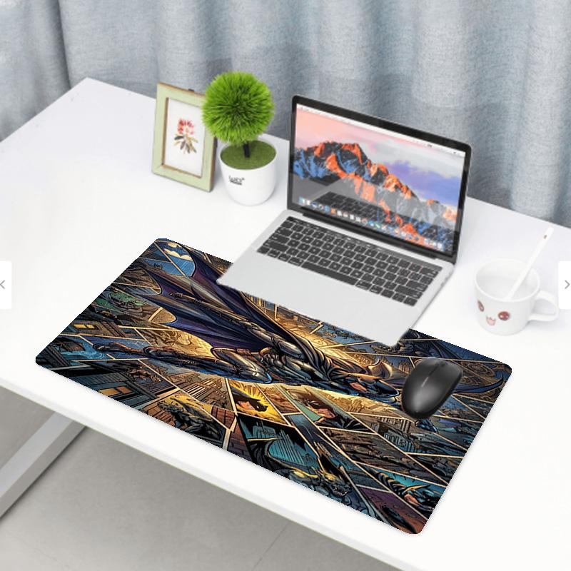 Batman Print Mouse Pad, Anti‑Slip Desktop Keyboard Mat, for PC Laptop Gaming Working Daily Use, Cool Festival Surprise Gift