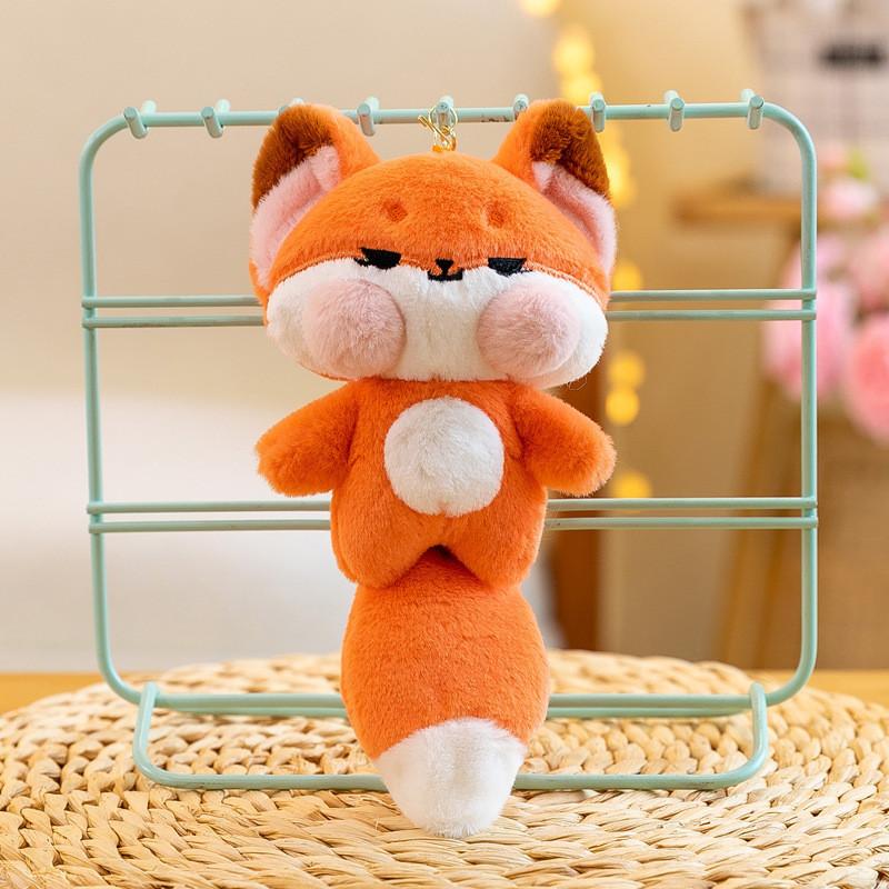 Creative Plush Fox Keychain For Lovers Adorable And Fluffy Car Charm For Gifts