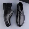 New Fashion Men Oxford Shoes Genuine Leather Mens Oxfords Shoes Casual Wedding Dress Footwear Soft Lace-up Formal Business Shoes