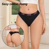 FINETOO 4PCS Women Cotton Thongs Sexy Low Waist T-Back Thongs Ribbed Comfortable Female Underwear Ladies Sexy G-String Lingerie