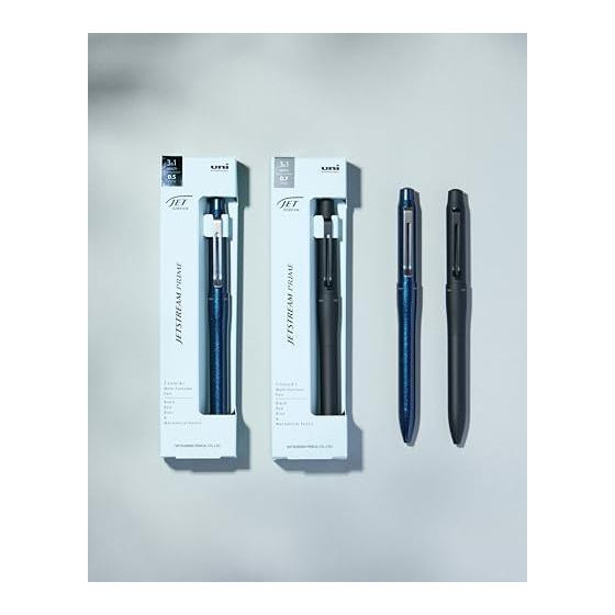 Mitsubishi Pencil Jetstream Prime 3&1 Multi-Function Pen, 0.5mm, Dark Navy (MSXE455005D.9) - Smooth Writing, Slim Body, Stylish Clip