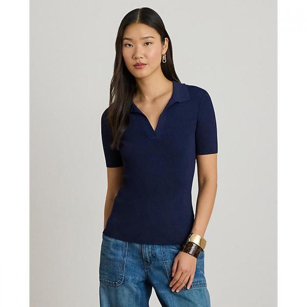 

Свитер-поло с коротким рукавом из вязаного полотна Lauren Ralph Lauren Live Knit XS