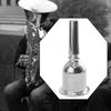 Professional Brass Silver Plated Tuba Mouthpiece Portable Rustproof Trombone Mouthpiece For Amateurs Musician Starters