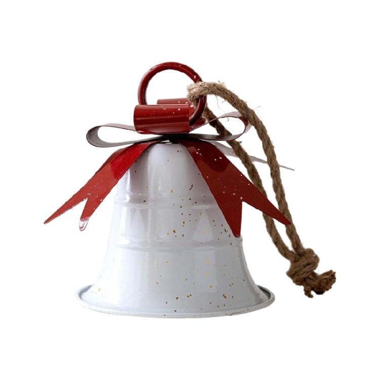 Weihnachtsglocke Dekoration Metallglocke Weihnachtsbaum Hängeornament für Tür Kaminsims Fenster Innen- und Außendekoration