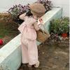 Girls' Summer Sweet Pink Set Baby Lace Sleeveless Top + Wide Leg Pants Cute and Comfortable Two-Piece Set