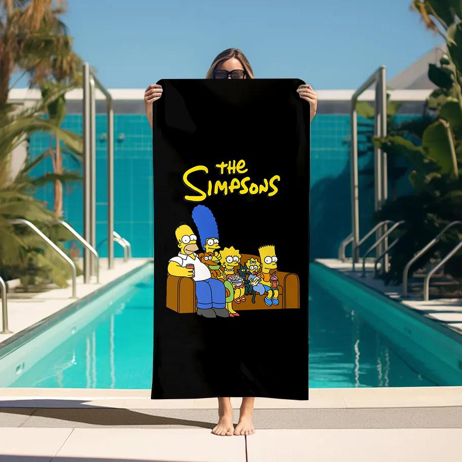 Beach Towel Simpsones Spa Large Bath Towel Personal Care Towels Home Bathroom Accessories Sauna Turban for Hair Quick Drying