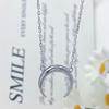 New Style S925 Silver Moon Pendant Necklace - Fashionable, Simple Women's Jewelry for Everyday Wear