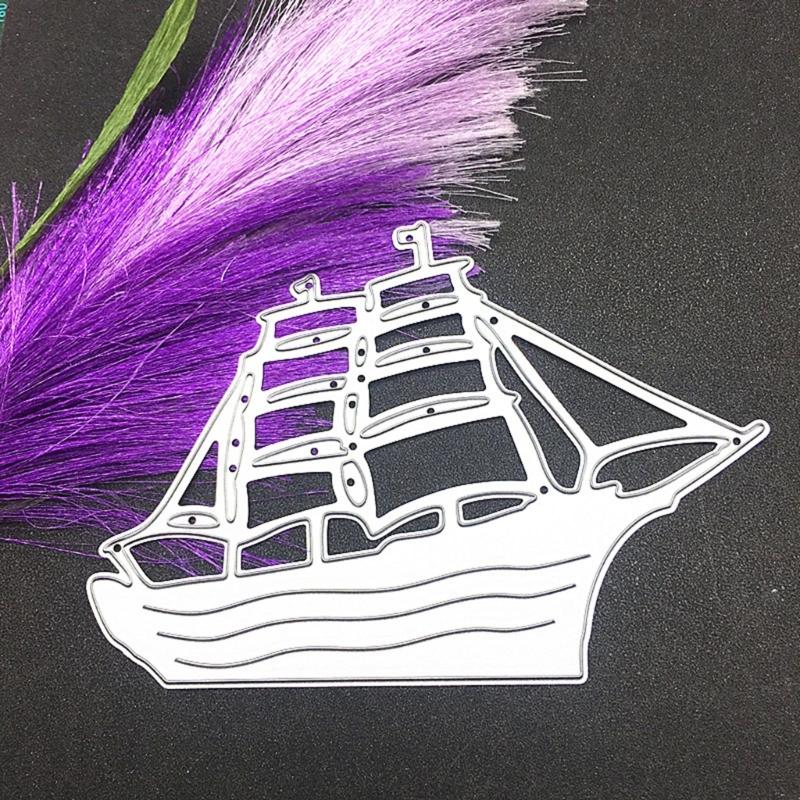 Sailing Ship Cutting Dies Ship Embossing Die Cuts Stencil for Scrapbooking Christmas Card Making DIY Photo Album