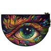 Bohemian Floral Retro Style Semi-Circular Entrance Mat