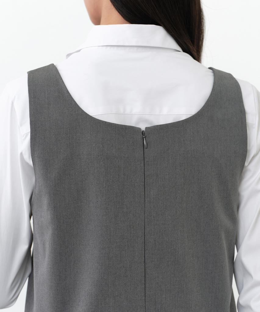 Musinsa Standard Woman Women'S Pleated Mini Dress [Melange Gray]