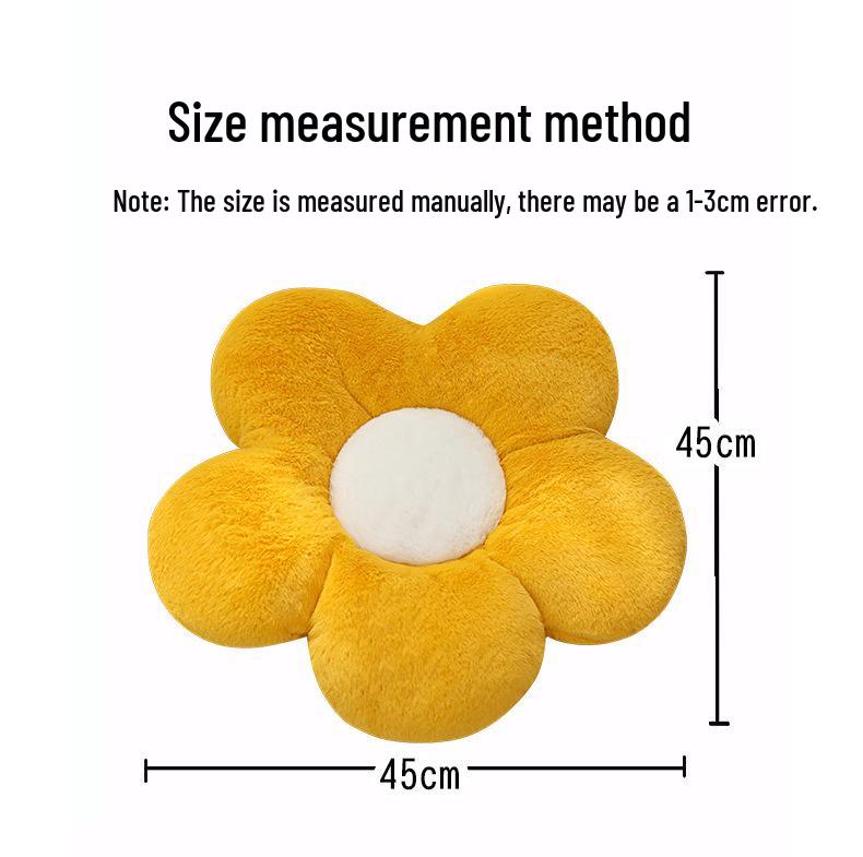 Sunflower Petal Throw Pillow: Cute Seat Cushion, Office Back Support, Student Chair Pad, Bedroom Floor Tatami.