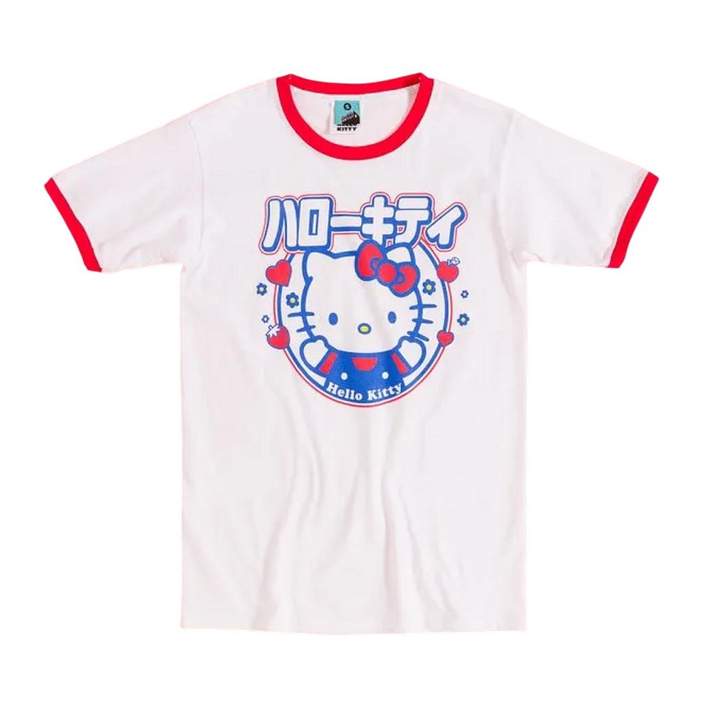 Hello Kitty Unisex Adult Japanese Ringer T-Shirt