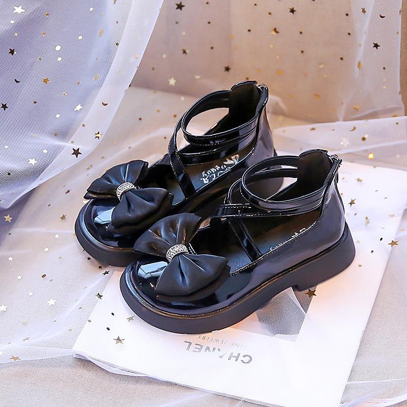 

Girls Bow Rhinestone Princess Shoes Sweet Lolita Single Shoes size 36 чорний