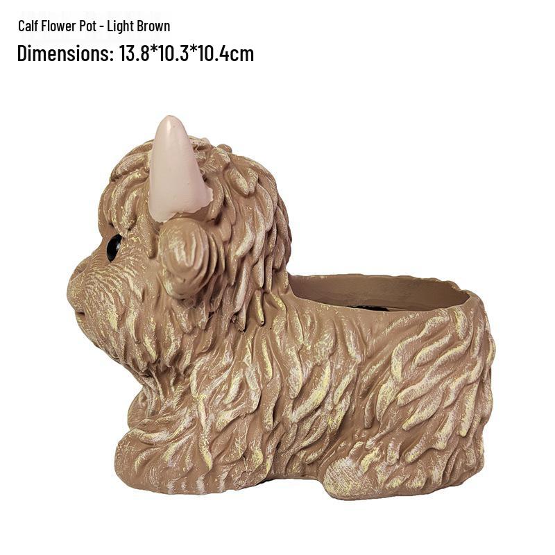 Plateau Yak Resin Statue Ornament