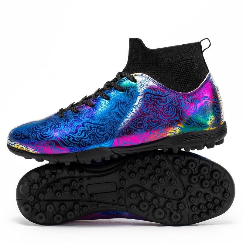 Football Shoes Size 35-46 Men/Women's Camoufl E Football Boots Rubber Soft Sole Short Nail Artificial Turf Youth Children Football Shoes