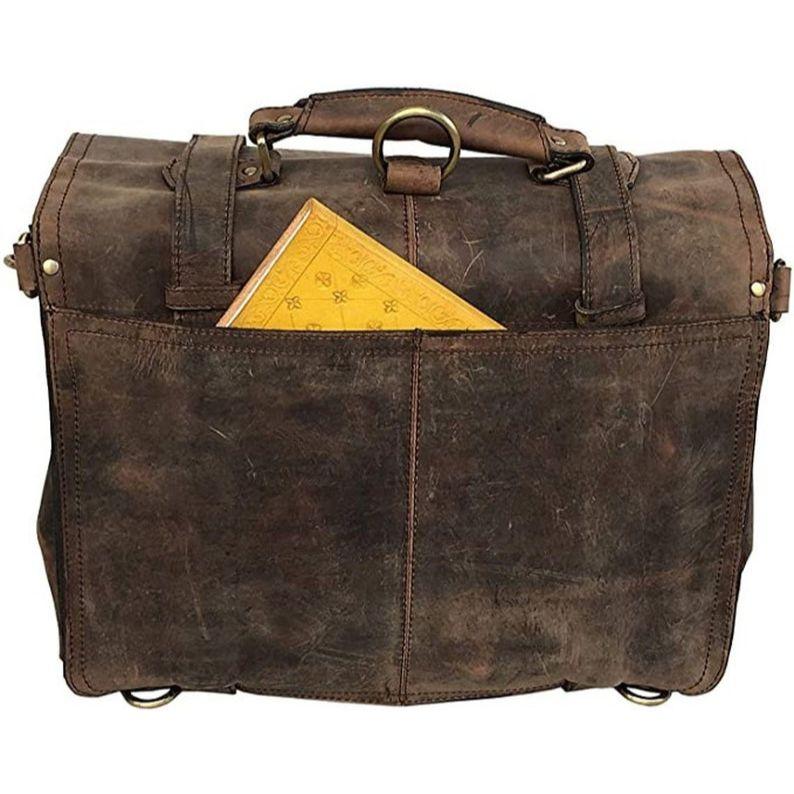 Genuine Buffalo Leather Messenger Bag, Laptop Bag, Vintage Bag, Handmade Briefcase Satchel Crossbody Bag for Men/Women Valentine Gift