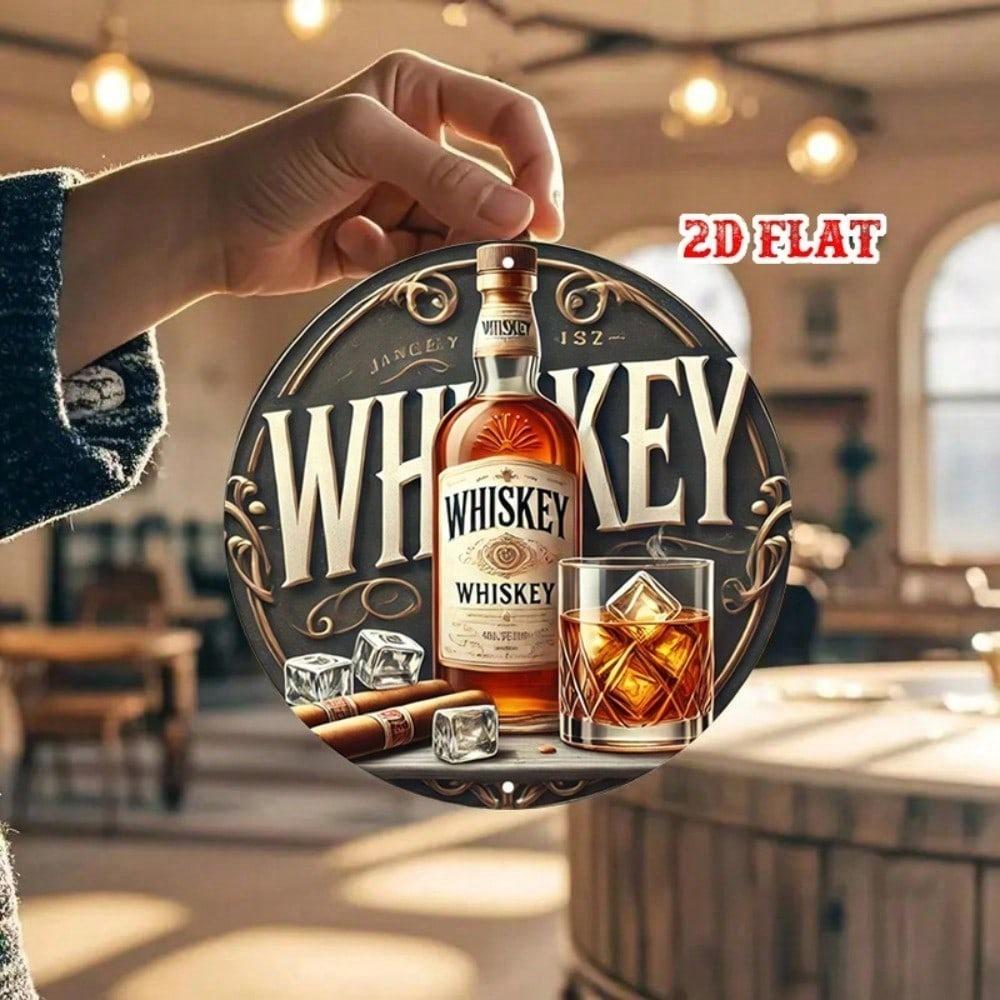 Vintage Metal Whiskey Bar Sign Retro Scotch Irish Aluminum Poster 1pc Heavy Duty Cigars Pub Decor Rustic Label Tin Sign