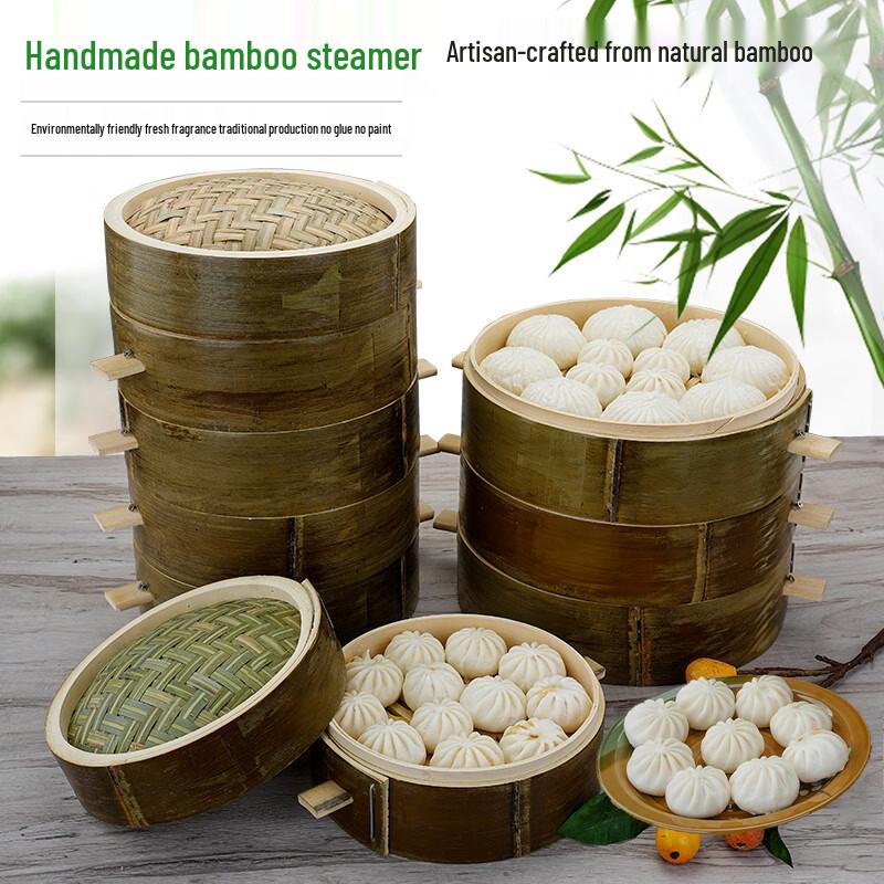 Homeglen Handmade Bamboo Dumpling Steamer
