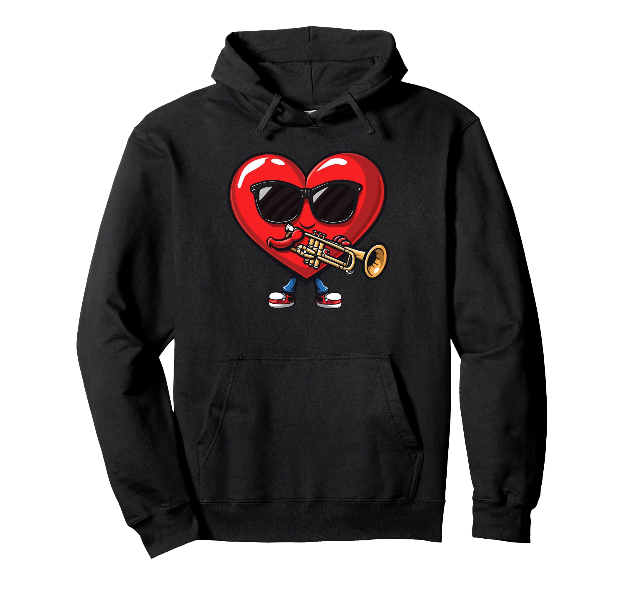 

Valentine s Day Heart Trumpet Player Hoodie