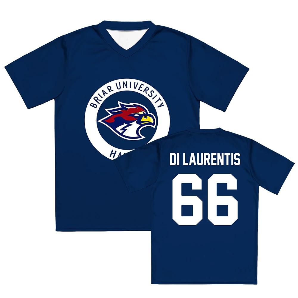 Hors Campus Briar University Maillot Graham 44 22 DI LAURENTIS 66 Tucker46 T-shirt Col en V Été Hommes/Femmes T-shirts Tee