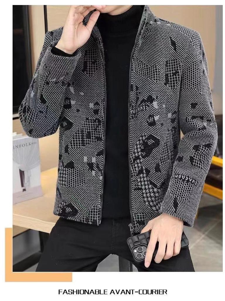 Men's High-End Thickened Woolen Jacket - Autumn/Winter 2025 Collection