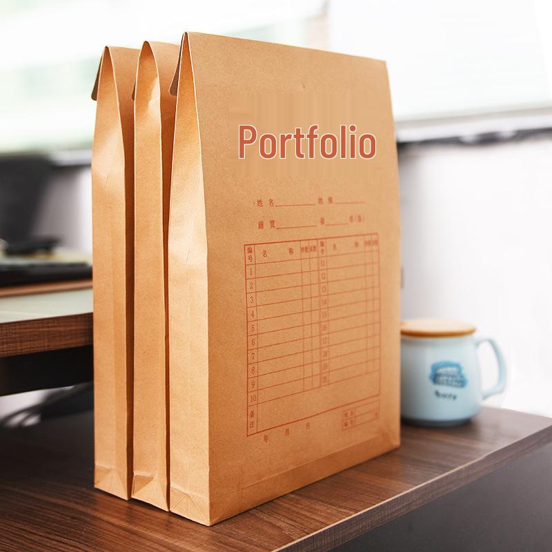 50 Kraft Paper Transparent A4 File Folders - Thickened Quality Office Personnel Bags