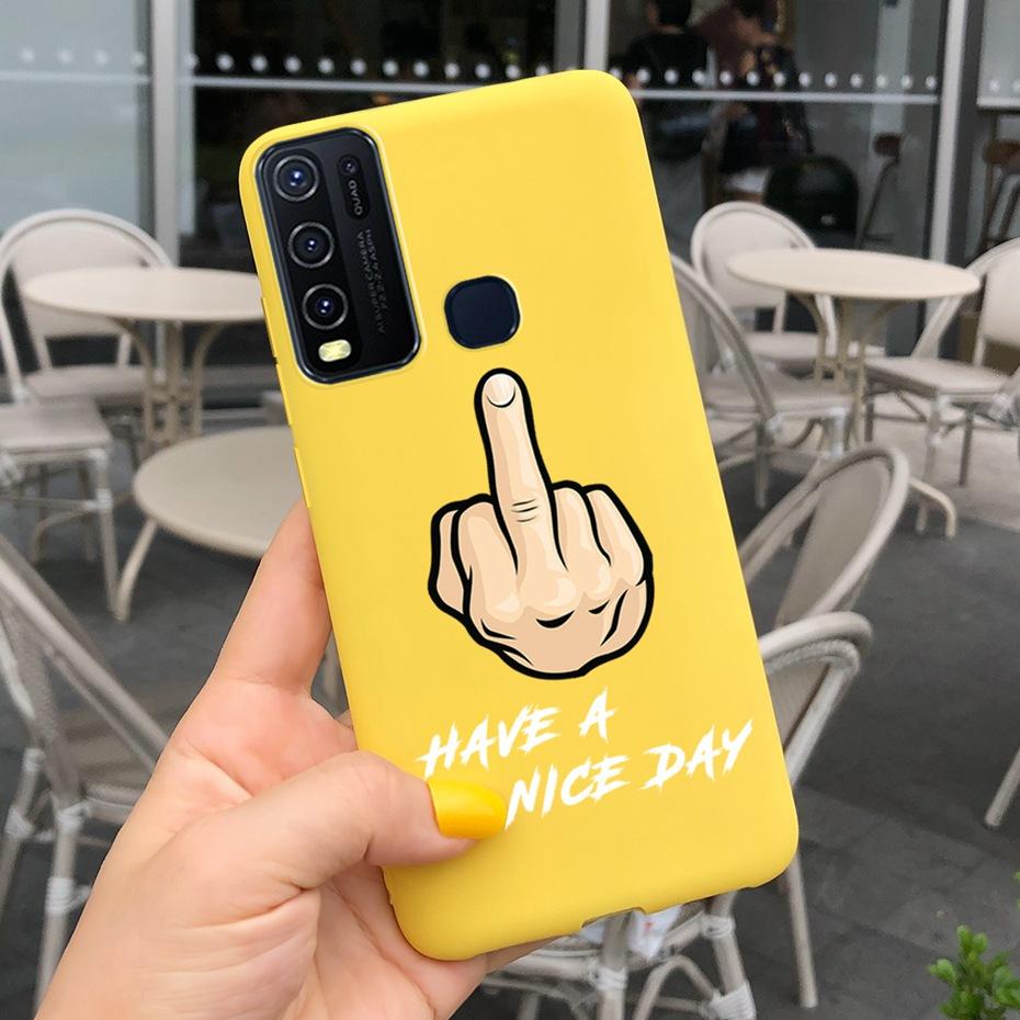 Fashion Cute Flower Milk Silicone Case For Vivo Y30 1938 Y50 1935 Black Soft TPU Phone Cover For Vivo Y 30 50 Y30 2020 Back Case