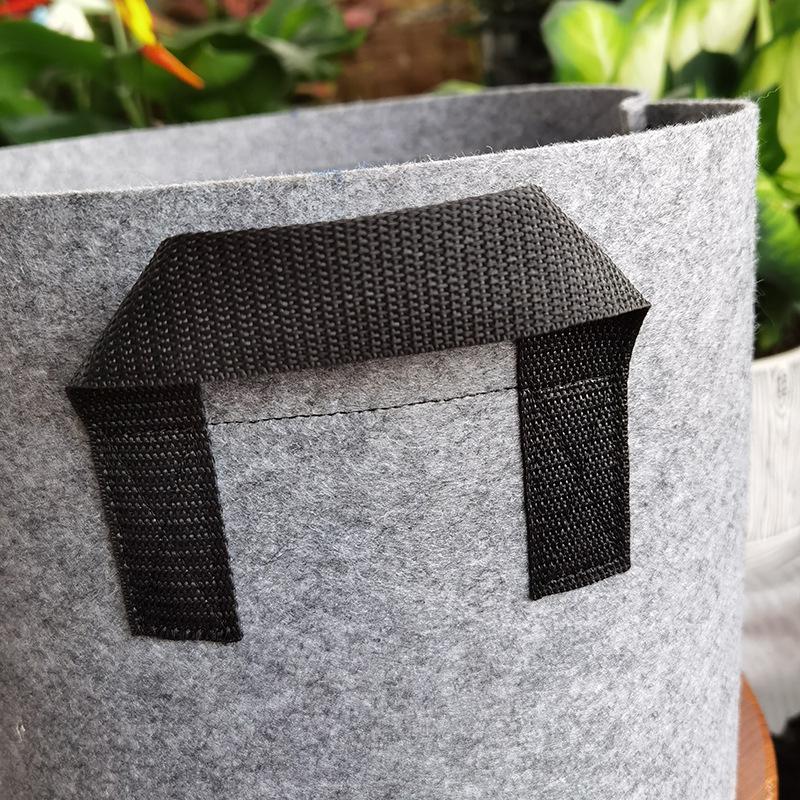 Gray Non-Woven Felt Planting Bag - Cross-Border Gallon Pot