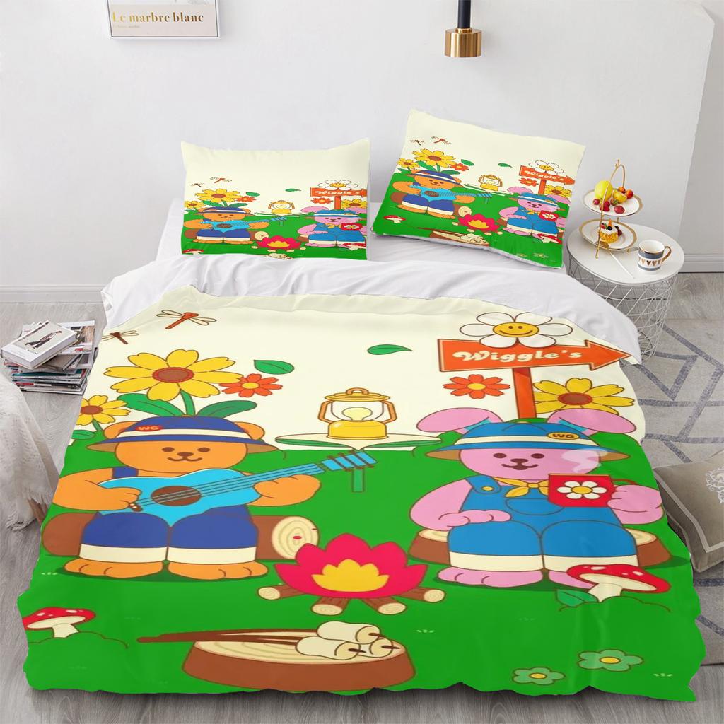 Wiggle Wiggle Duvet Cover Set Comforter Bedding 3D Children'S Bedding Set 3-Piece 1 Quilt Cover King Size