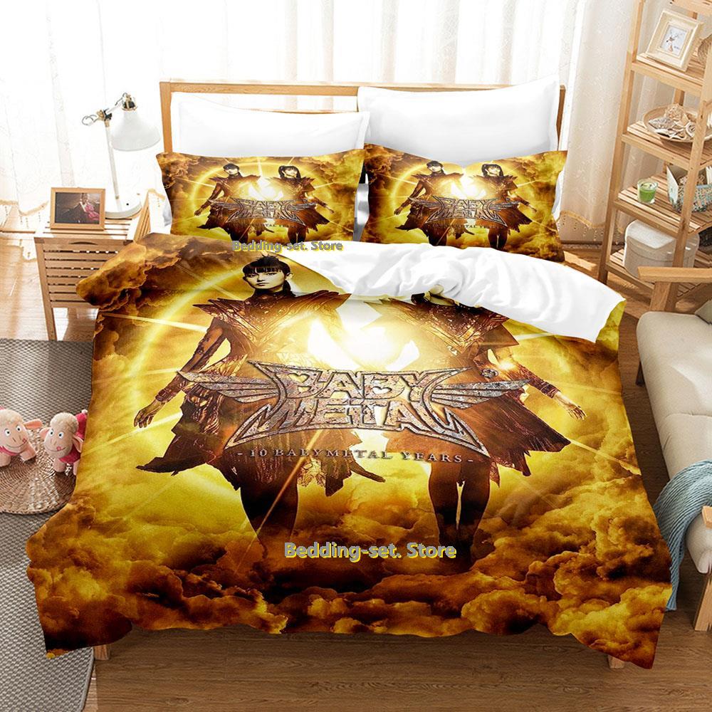 Comforter Babymetal Band Bedding Set Single Twin Full Queen King Size Bed Set Adult Kid Bedroom Three-Piece Suits 3D Anime Bed Sheet