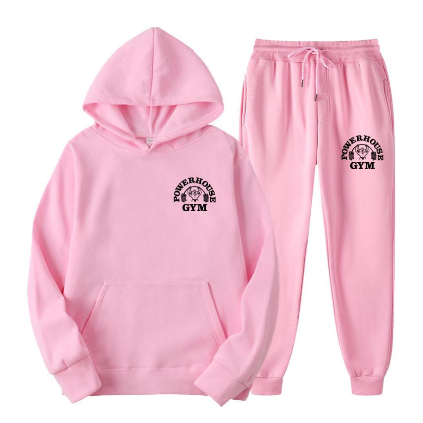 Trening pentru femei Hanorace casual, culoare solidă, cu mânecă lungă, pulover + pantaloni, costum din lână cu glugă, îmbrăcăminte sportivă, seturi de două piese