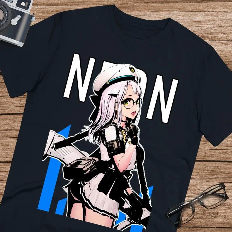 Anime Nikke Neon Goddess Of Victory Nikk T Shirt Size S 4XL Black Size S 4XL S