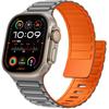 Bracelet Magnétique en Silicone Robuste pour Apple iWatch S11 - Boucle à Trois Perles Ultra Sécurisée