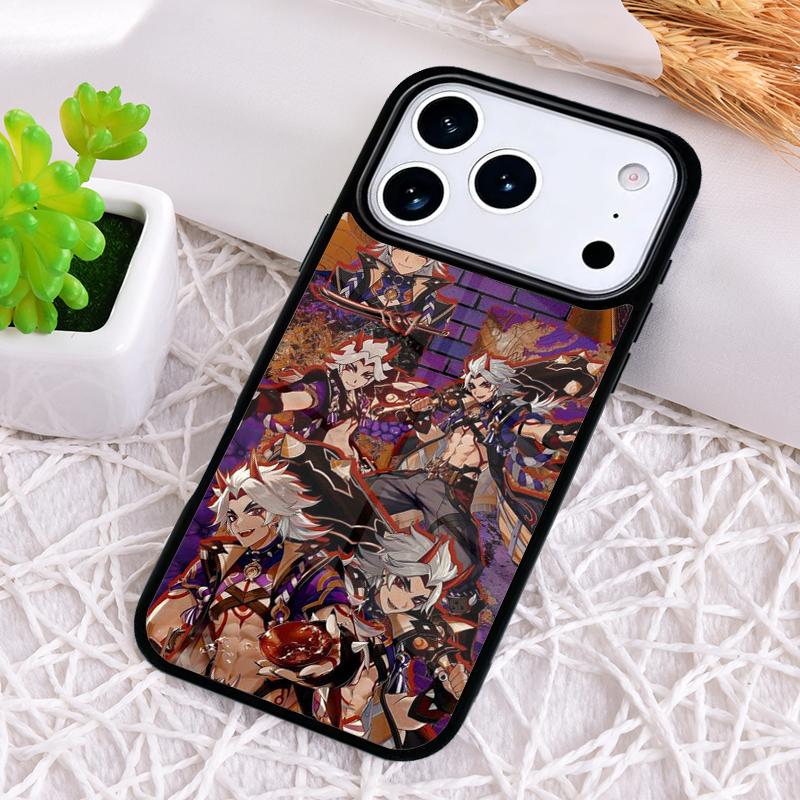 Genshin Impact Arataki Itto Phone Case for iPhone 17 Air 16 15 11 12 14 13 Pro Max Shockproof Cover