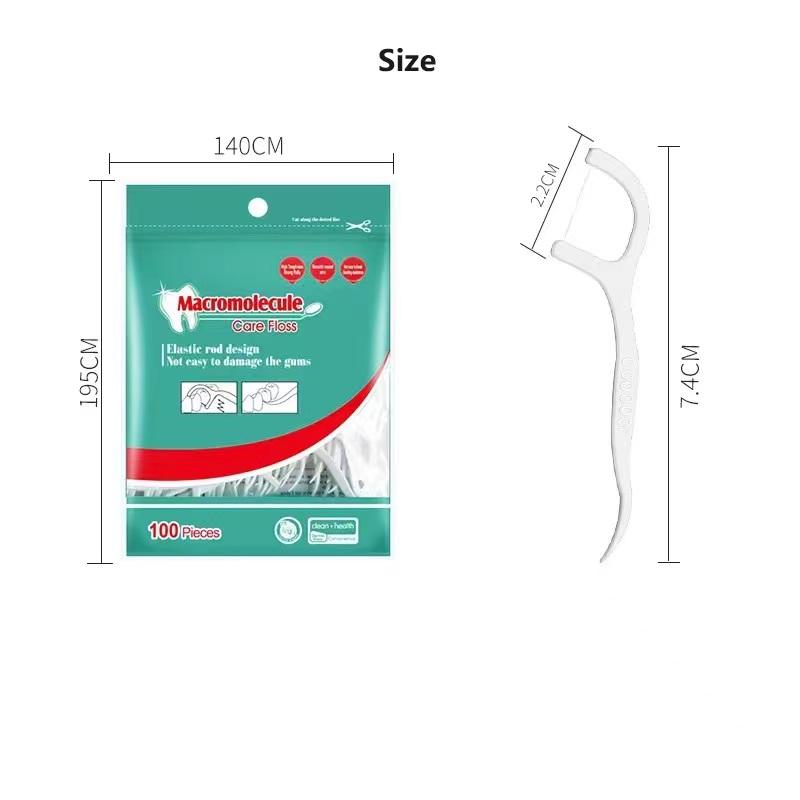 50 Stück/100 Stück Zahnseide, Zahnstocher, Zahnreiniger, Zahnstocher-Ersatz, Zahnbürste, Tlosser