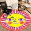 1pc Sunflower, Summer Carpet, Round Non Slip Durable Large Size Office Carpet, Suitable for Office