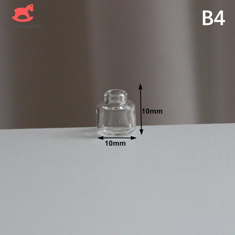1шт 1:12 Кукольный домик Миниатюрная прозрачная банка Стеклянная ваза Чашка для выращивания растений Стеклянная бутылка с крышкой Домашняя модель Декор Игрушка